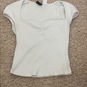 Striped blue and white womens shirt